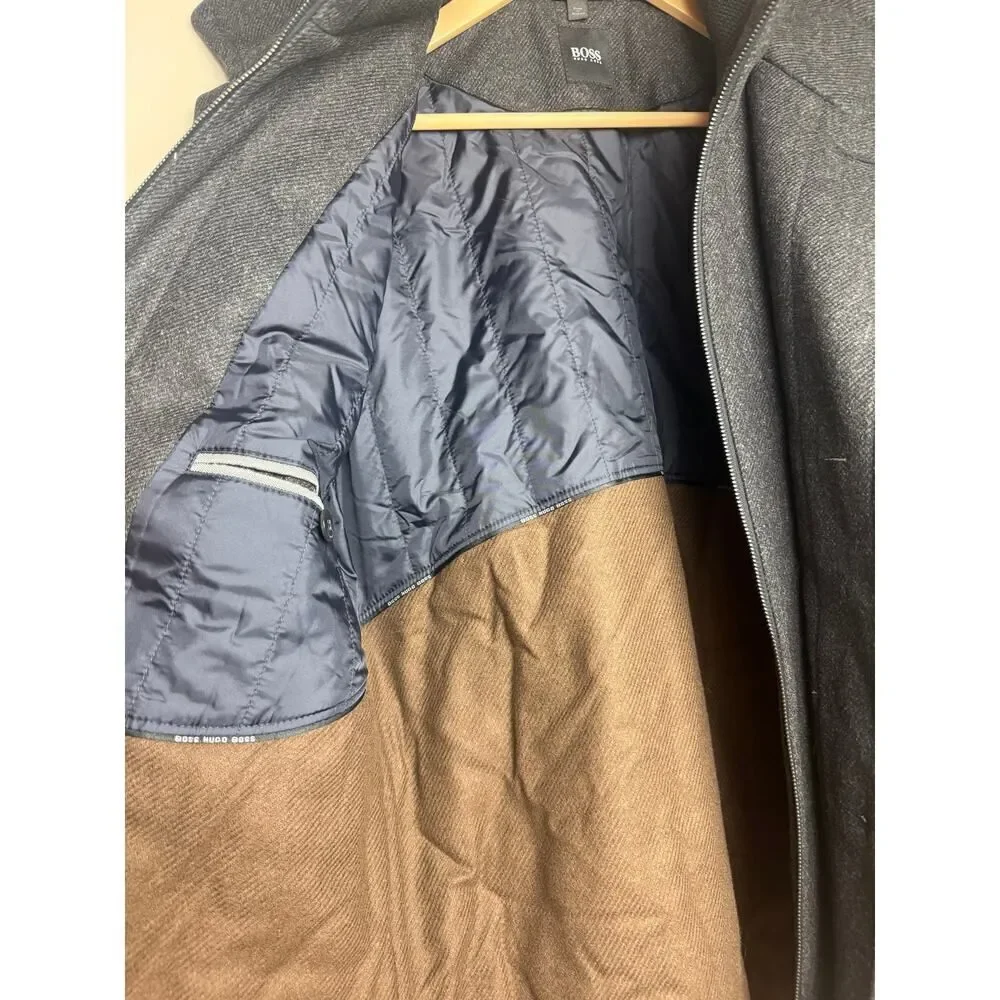 BOSS Hugo Boss Grey Car Coat Men's Sz. 38R